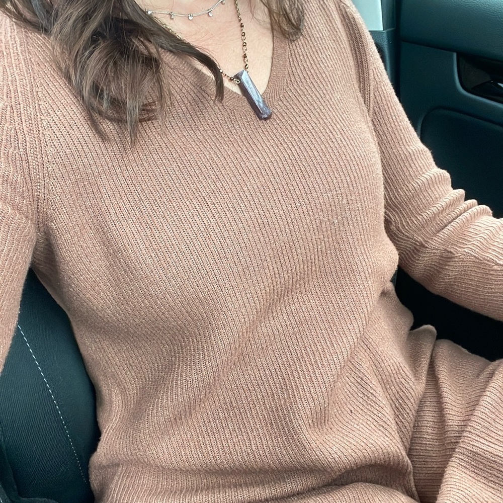 Tan/brown long sleeve dress